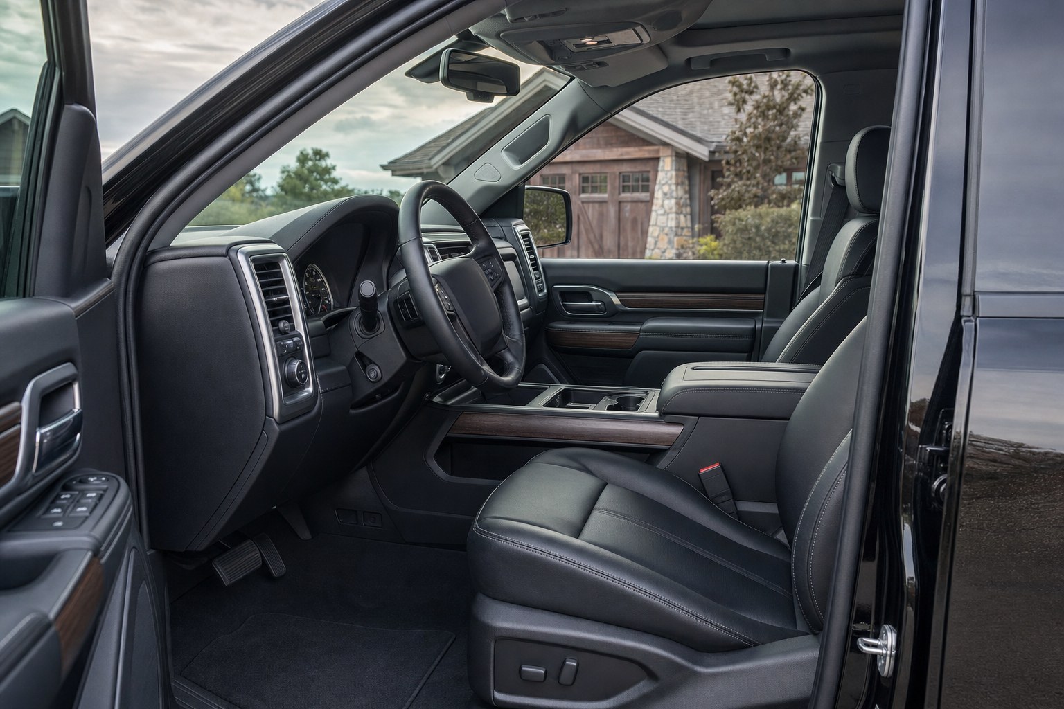 Freshly cleaned pickup truck interior