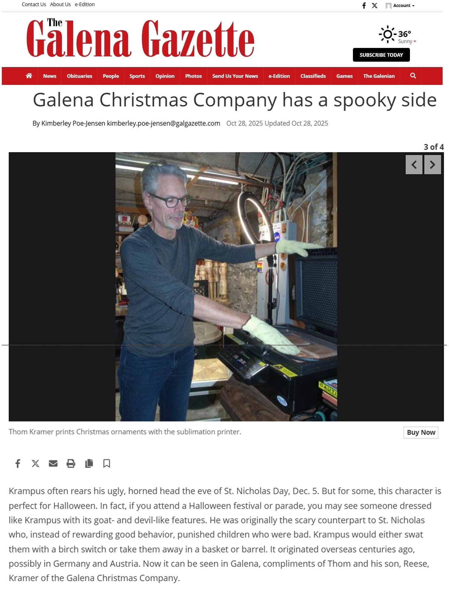 Galena Christmas Company production photo 7