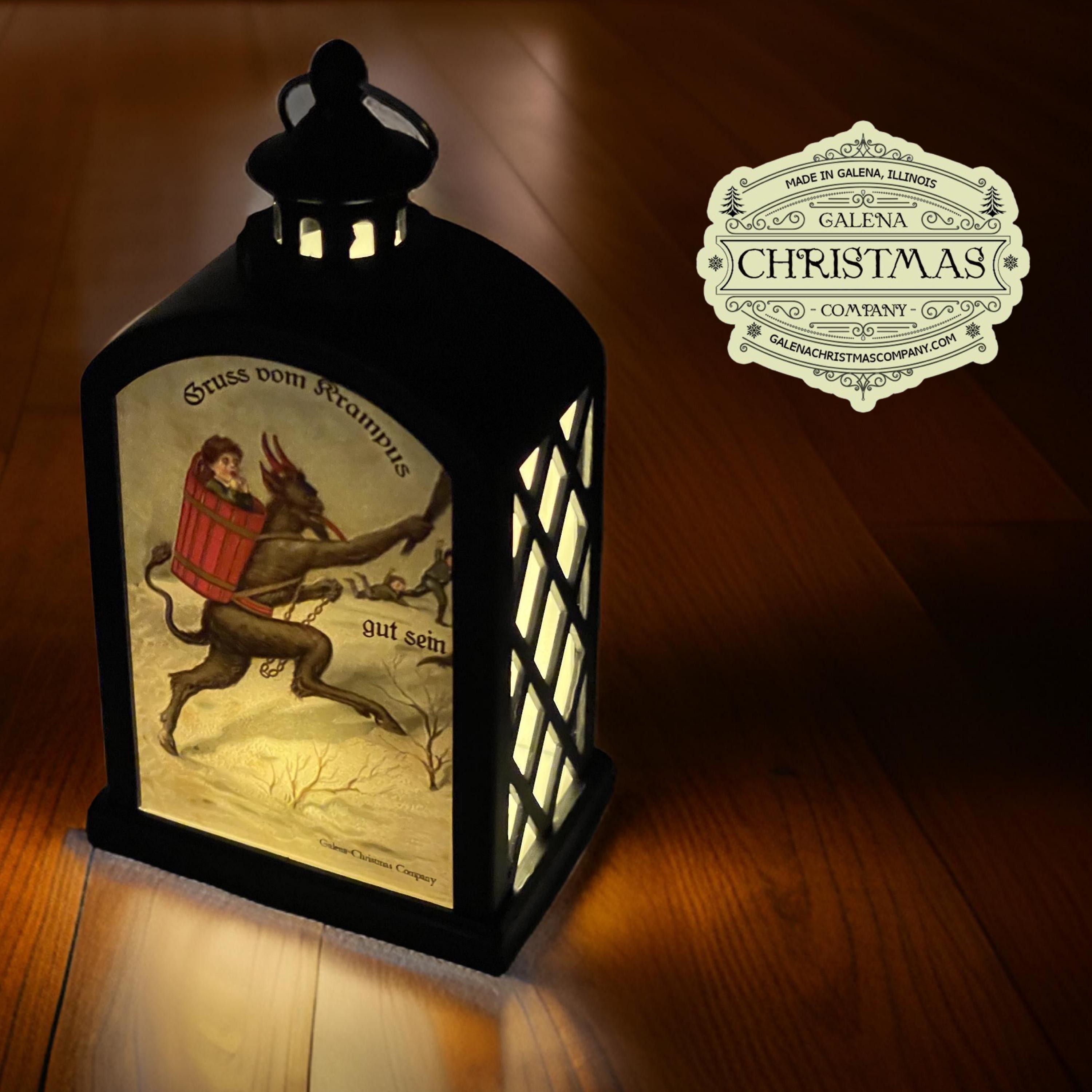 Krampus lantern from Galena Christmas Company