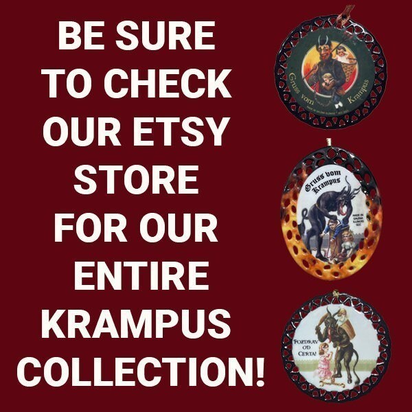 Krampus / Gruss Vom Krampus Holiday Ornament Red Single-Sided 3-inch Round /KRA24P-01, view 6