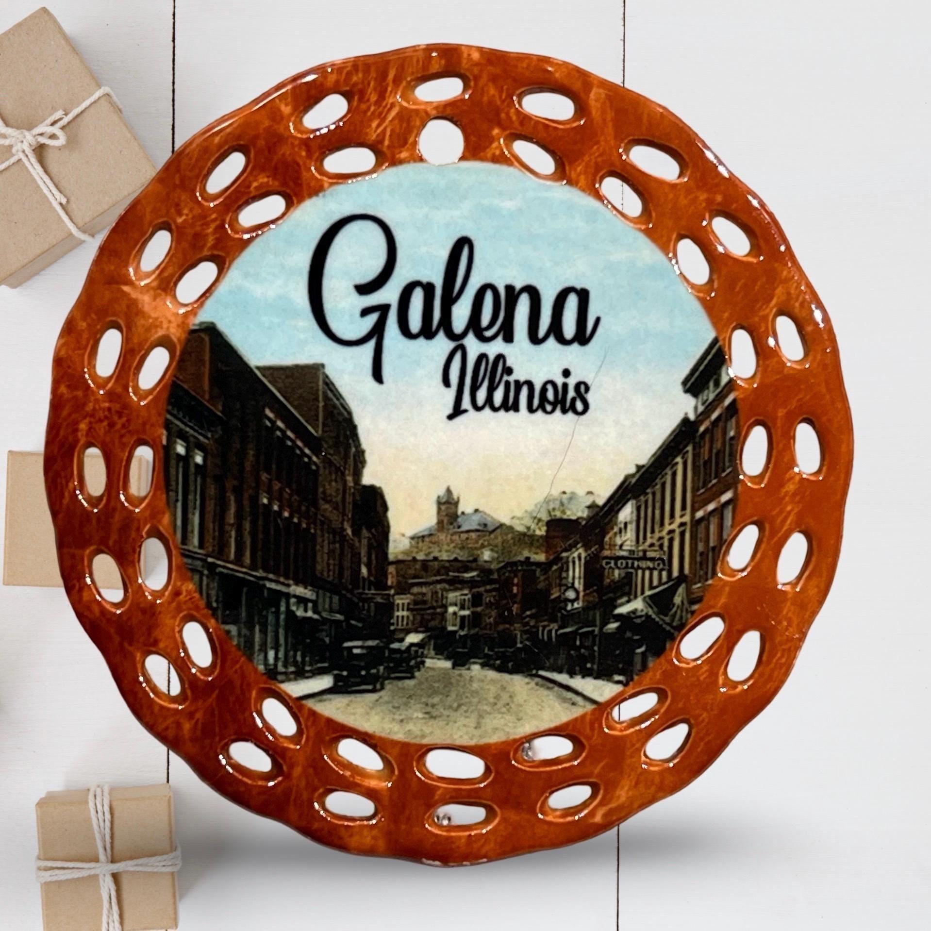 Galena Illinois Christmas Holiday Ornament Rust Double-Sided R24/006