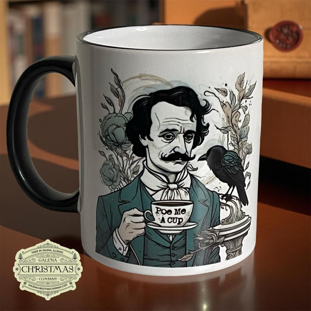Edgar Allen Poe Raven 11oz dark humor coffee mug