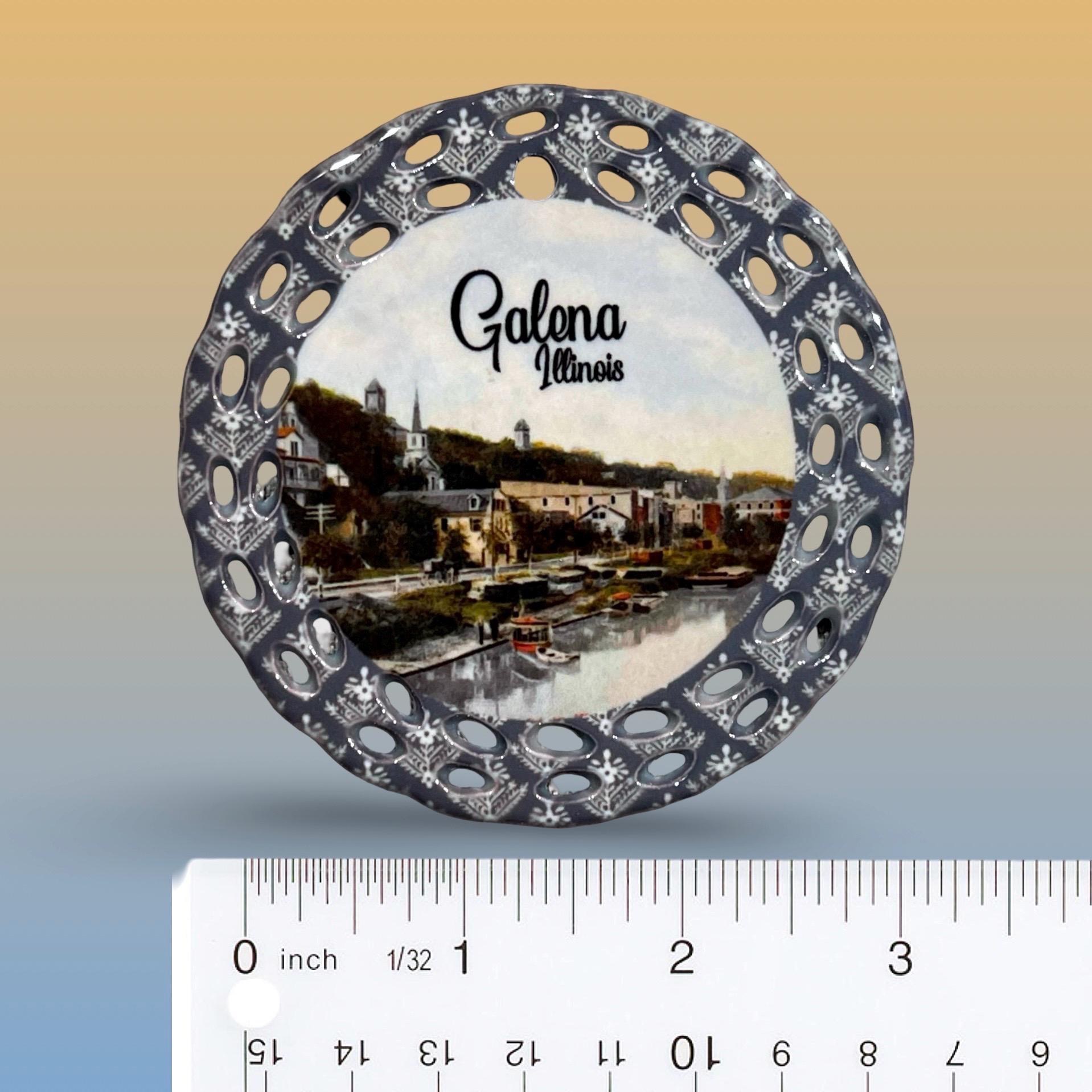 Galena Illinois Christmas Holiday Ornament Grey Double-Sided R24/004, view 2