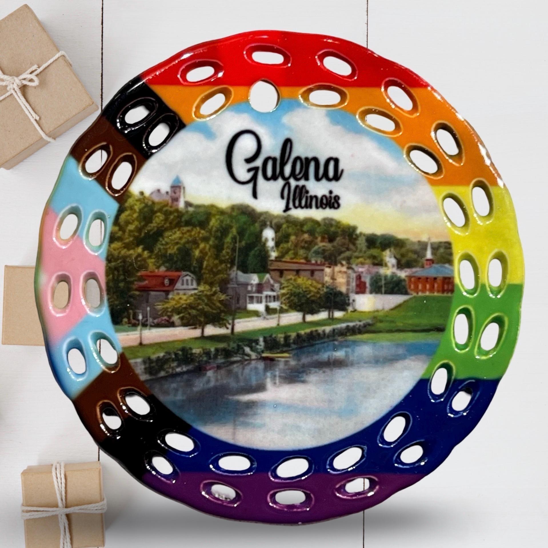Galena Illinois Christmas Holiday Rainbow Pride Double-Sided R24/002