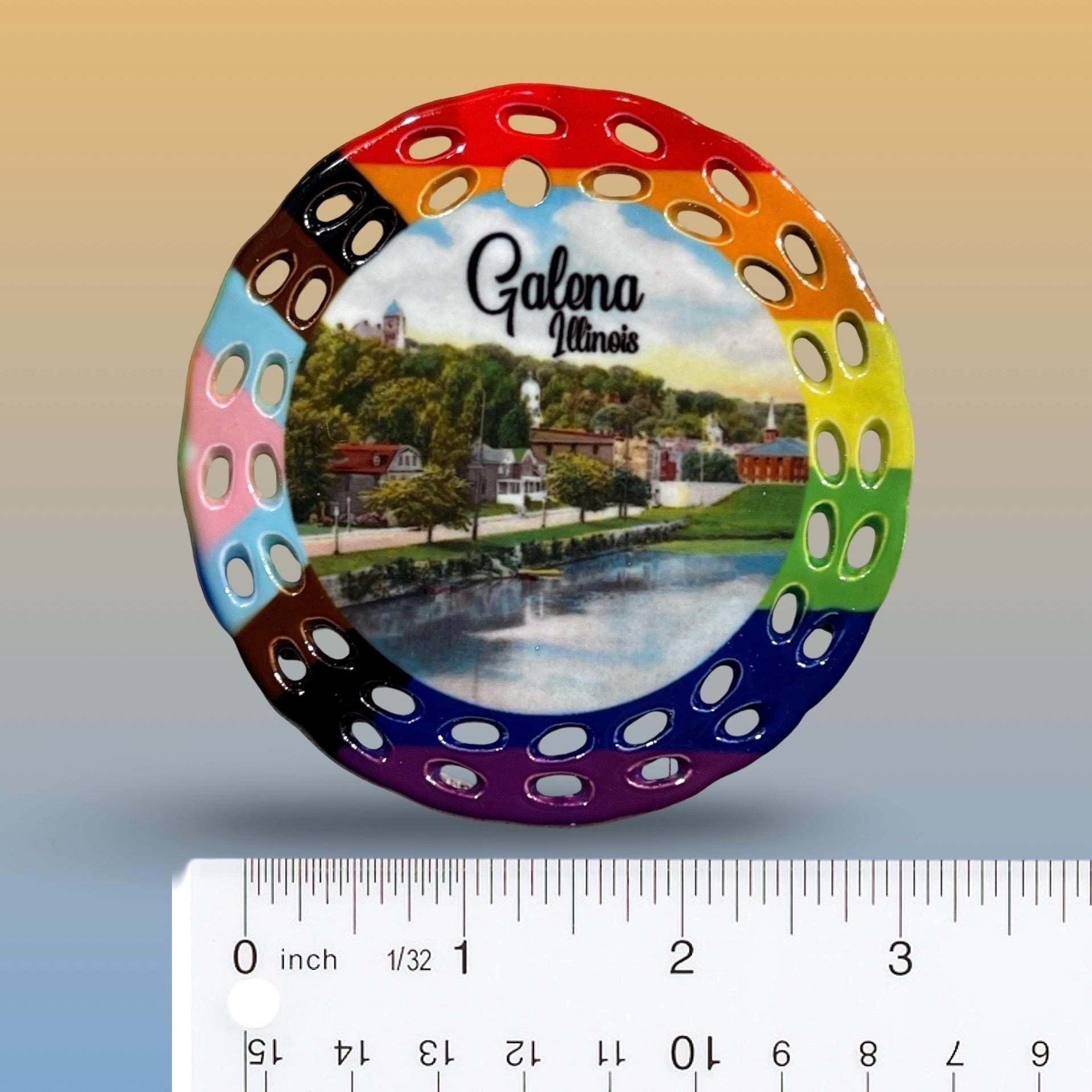 Galena Illinois Christmas Holiday Rainbow Pride Double-Sided R24/002, view 2
