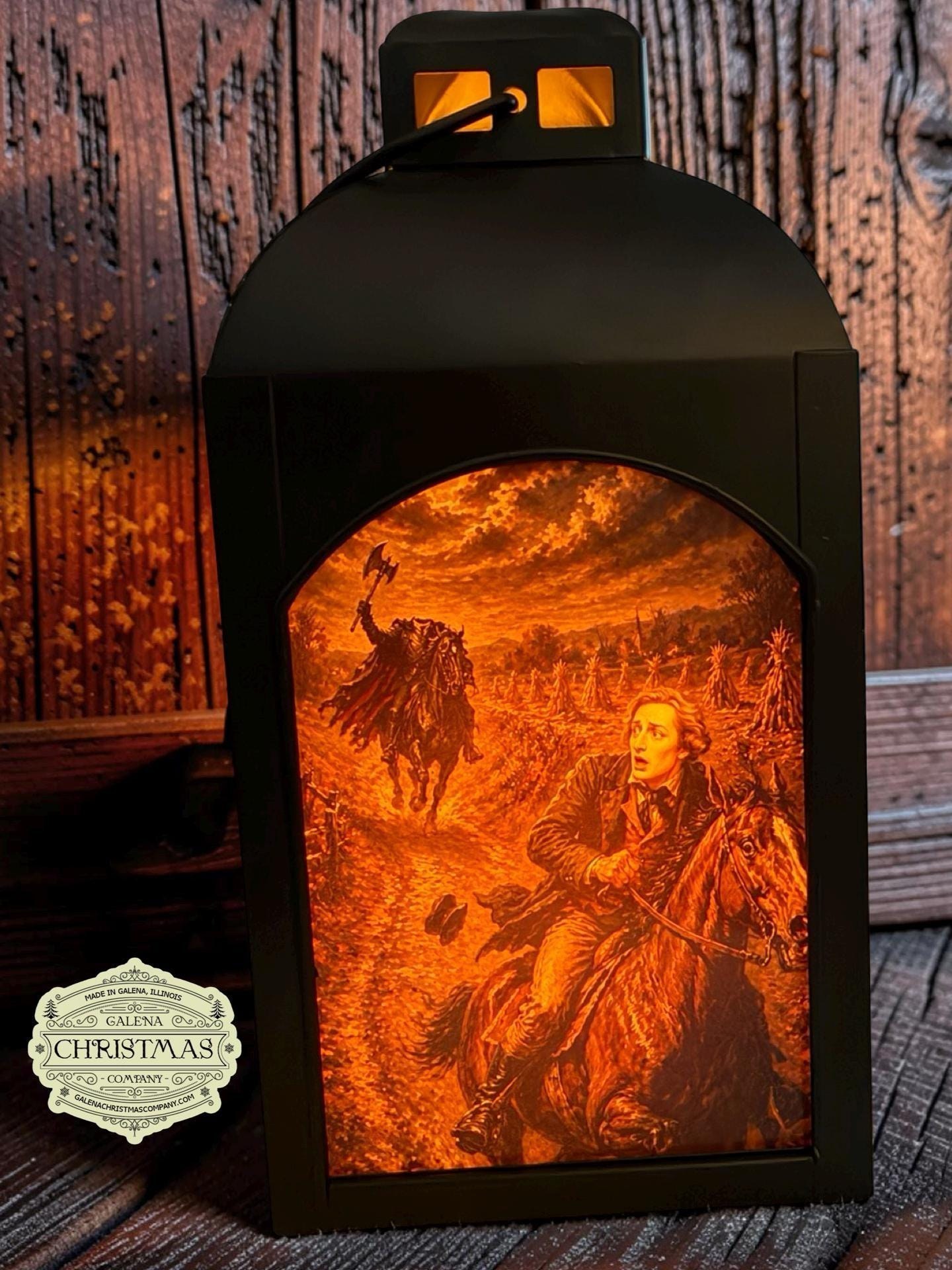 Limited Edition Sleepy Hollow Headless Horseman LED Flame Lantern 0026SH, view 5