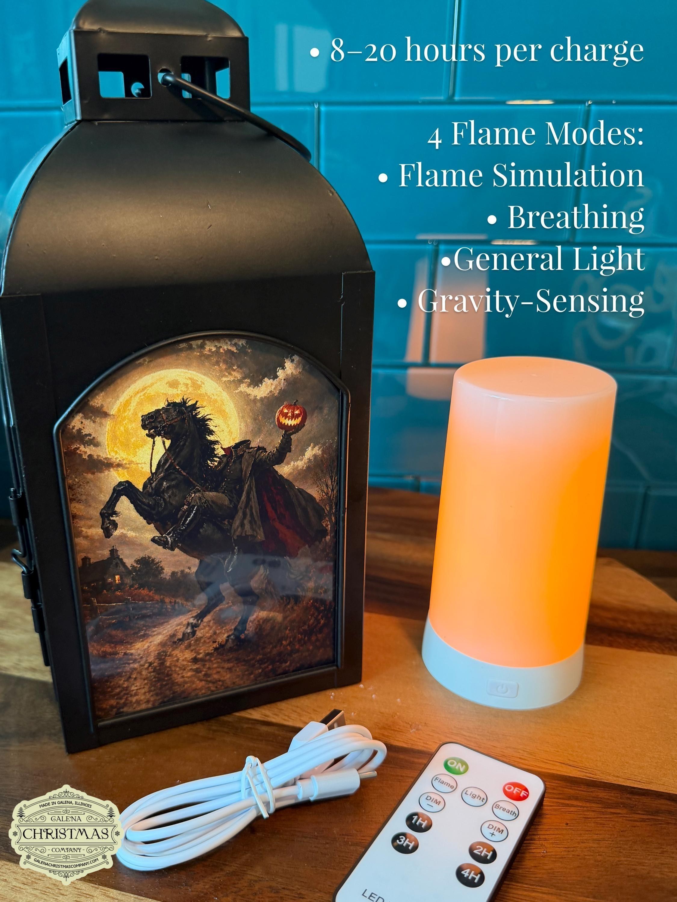 Limited Edition Sleepy Hollow Headless Horseman LED Flame Lantern 0026SH, view 2