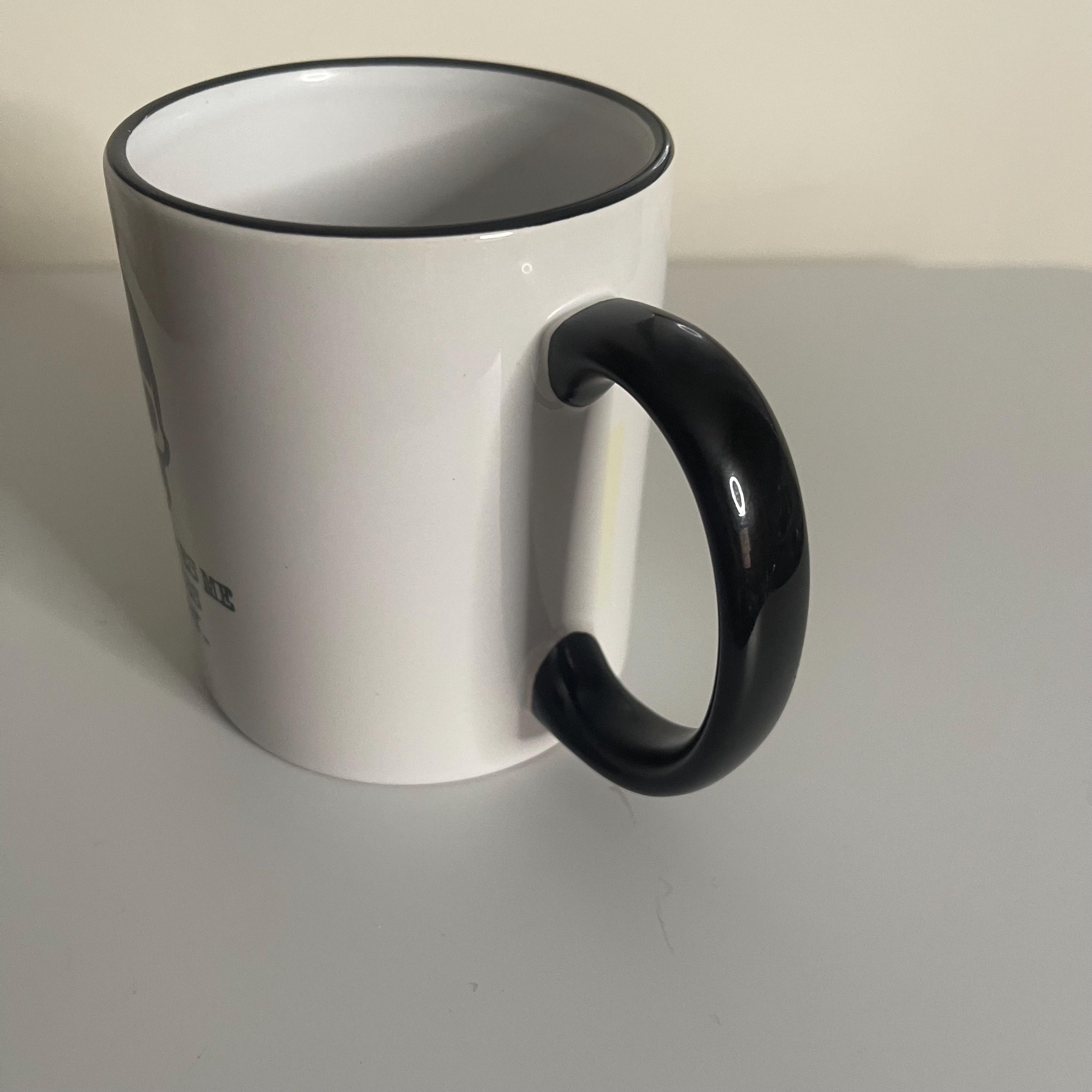 Coffee makes me feel less murdury skull 11oz dark humor coffee mug two-sided, view 3