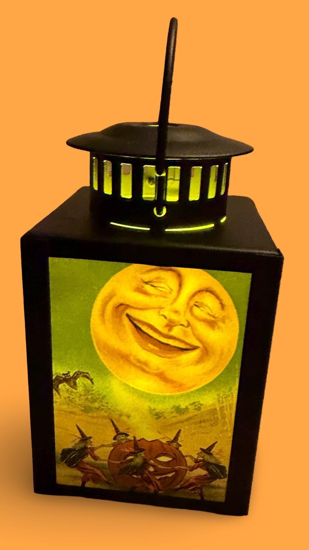 Vintage Style Merry Halloween Lantern LED Holiday Accent Lamp 4-inch / HAL/0126, view 3
