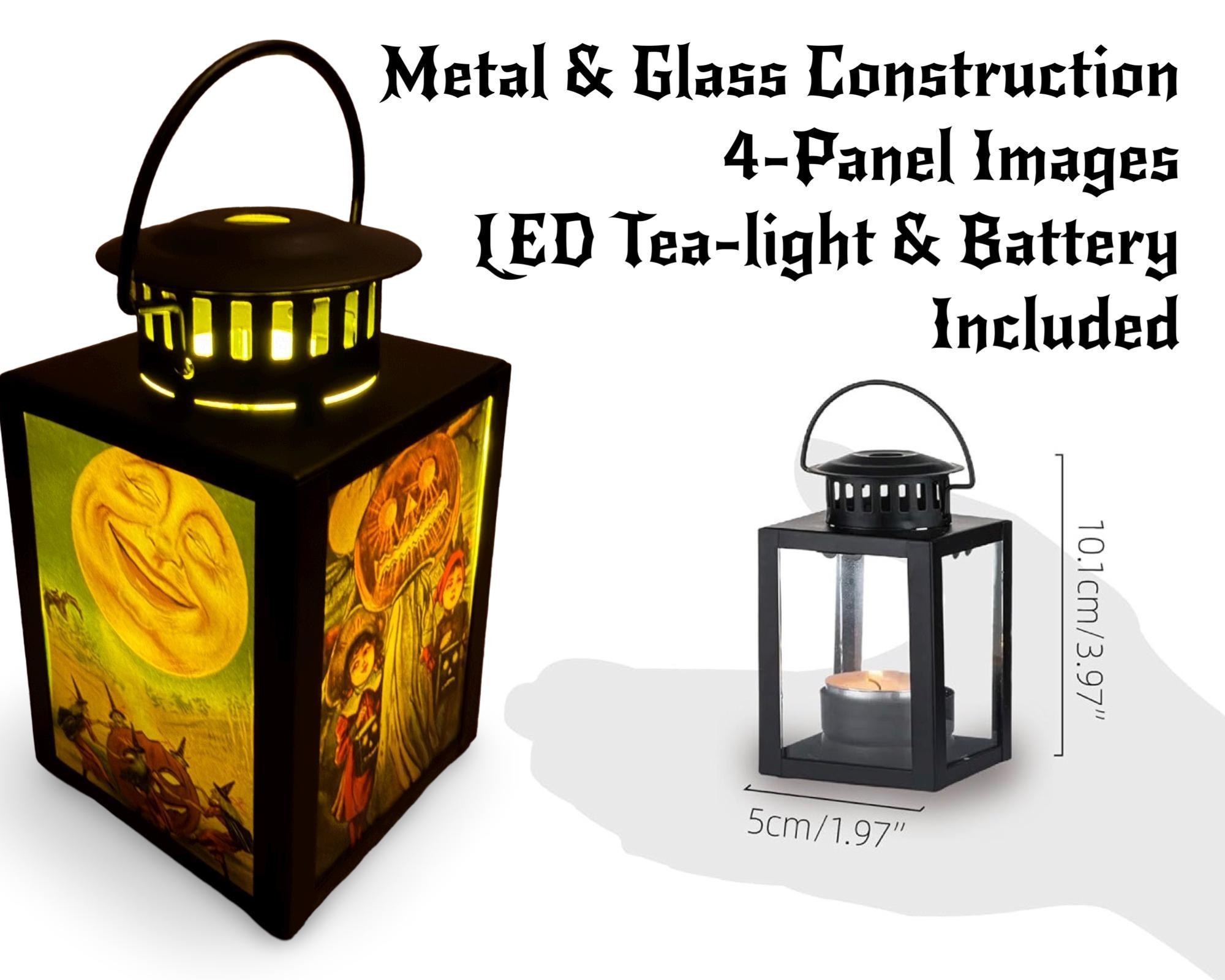 Vintage Style Merry Halloween Lantern LED Holiday Accent Lamp 4-inch / HAL/0126, view 2