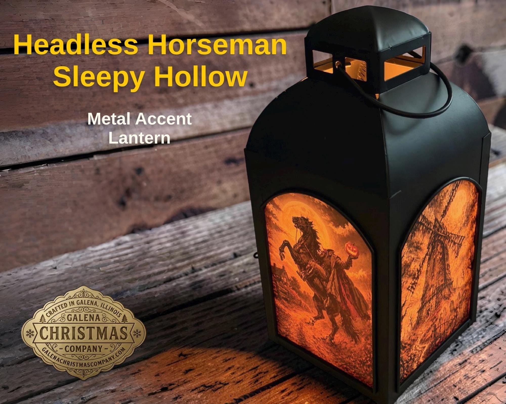 Limited Edition Sleepy Hollow Headless Horseman LED Flame Lantern 0026SH