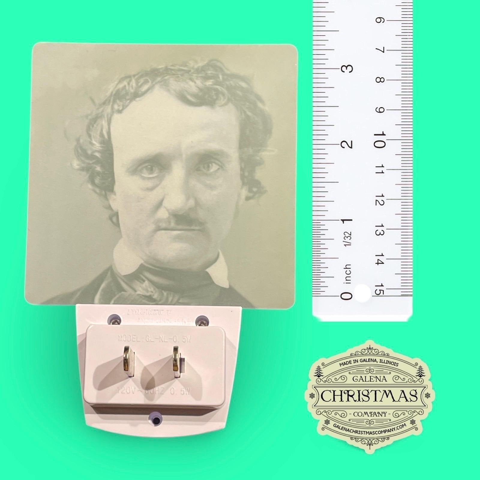 Edgar Allan Poe Nightlight – Unique 3-1/4" Square Literary Home Décor, view 3