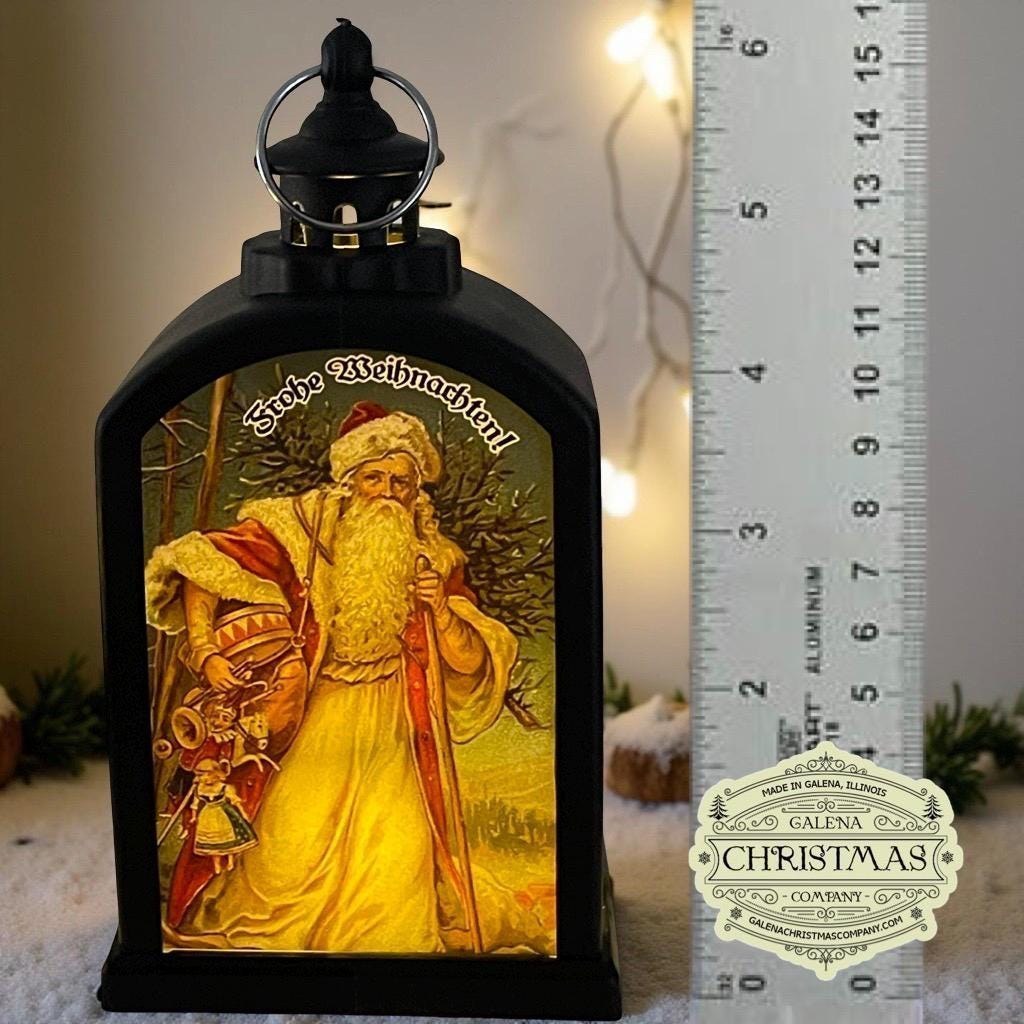 Krampus & St. Nicholas Lantern: Double-Sided LED Holiday Accent Lamp, view 2