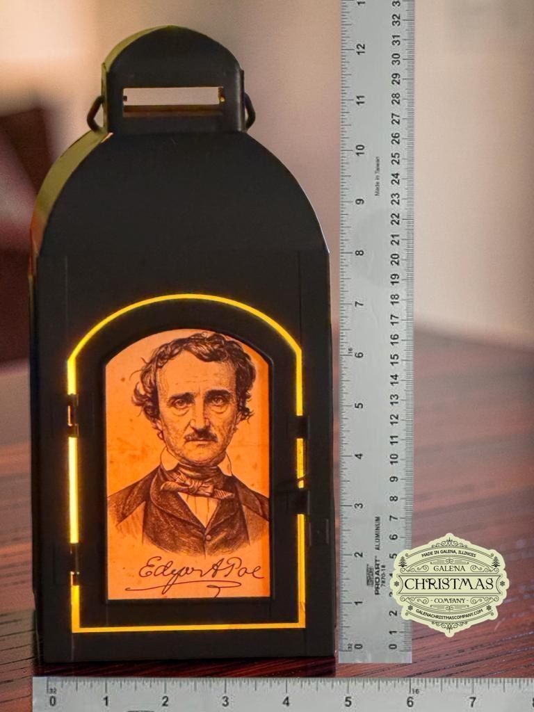 Limited Edition Edgar Allen Poe Raven LED Flame Lantern 0026EP, view 2