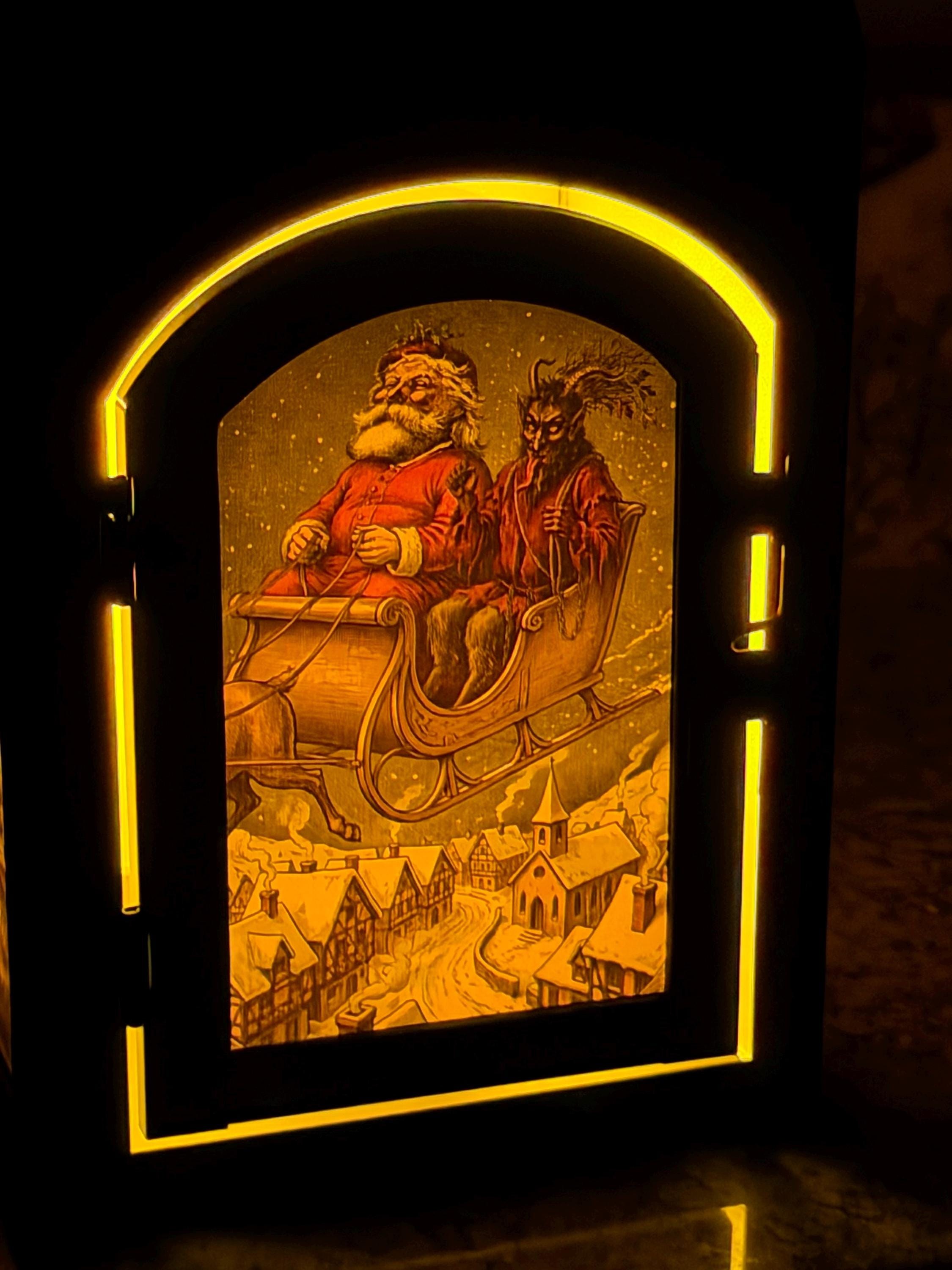Limited Edition Krampus / St. Nicholas / Santa Multi Mode Rechargeable LED Flame Lantern Remote Control 0026SH, view 4