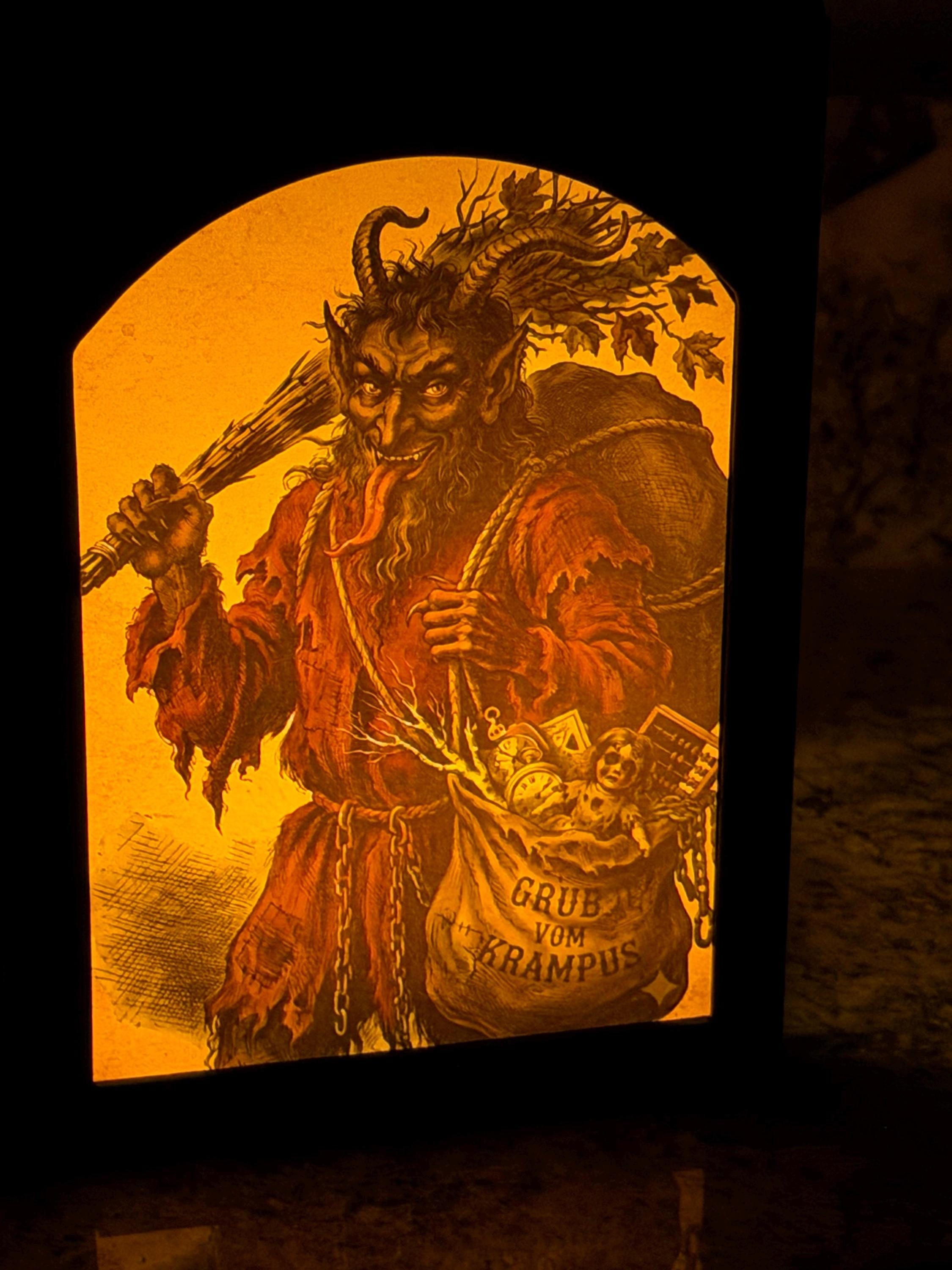 Limited Edition Krampus / St. Nicholas / Santa Multi Mode Rechargeable LED Flame Lantern Remote Control 0026SH, view 7