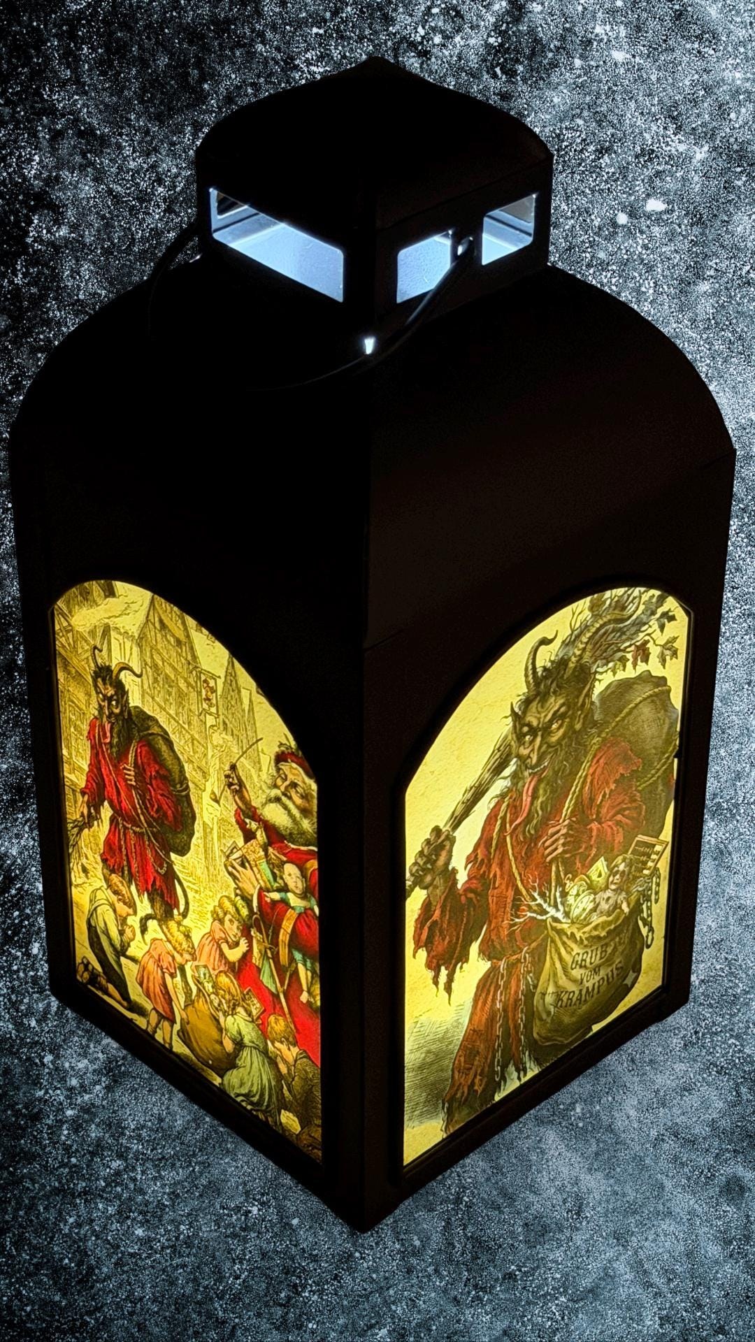 Limited Edition Krampus / St. Nicholas / Santa Multi Mode Rechargeable LED Flame Lantern Remote Control 0026SH, view 3