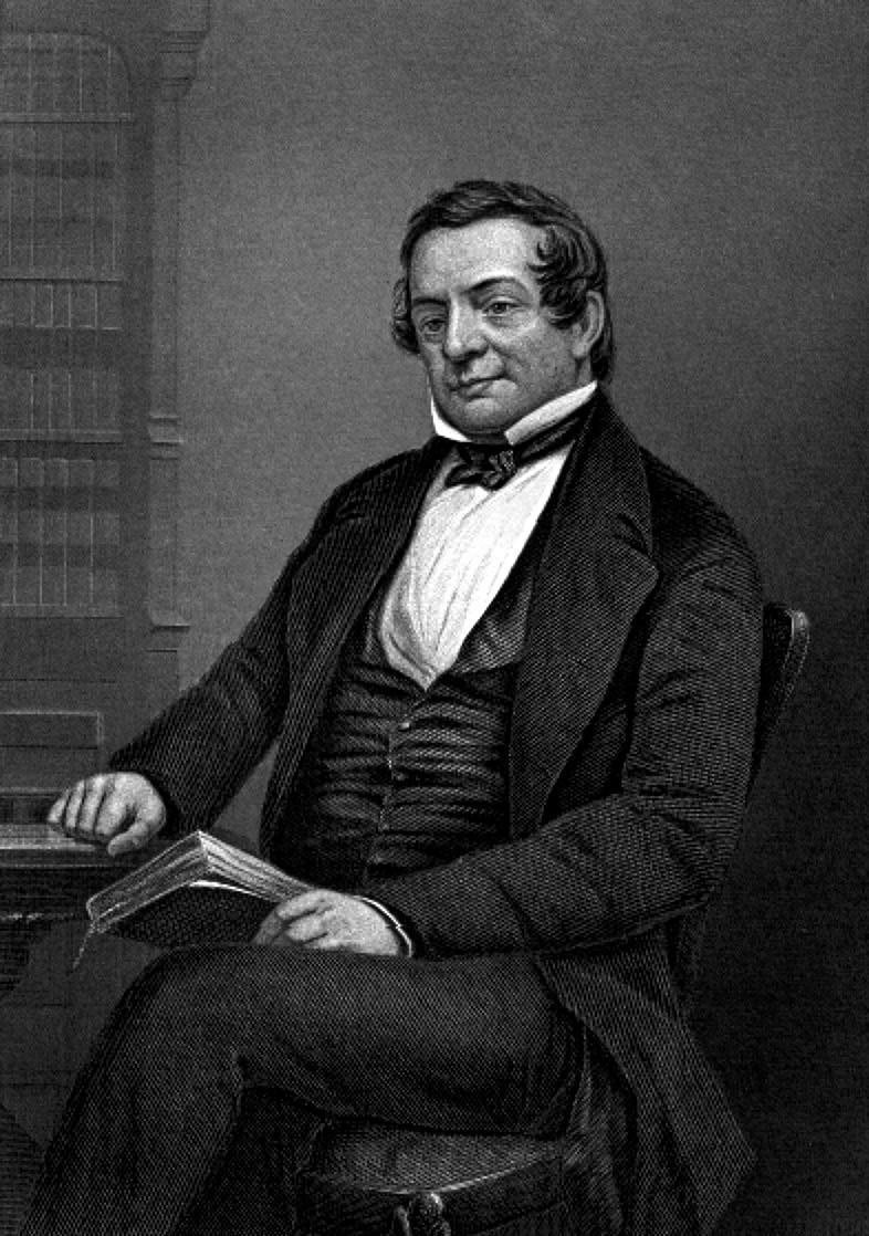 Engraved portrait of Washington Irving