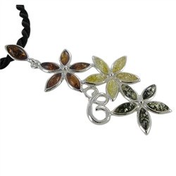 Baltic Amber Pendant: “Tri Colors”