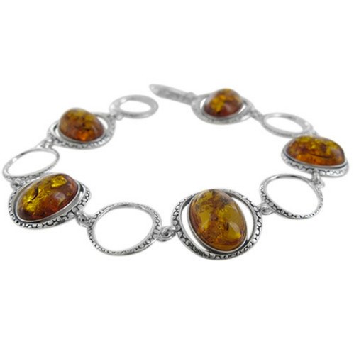 Honey Amber Bracelet Solstice 7 3/4 inches