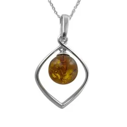 Honey Baltic amber pendant with a warm natural glow