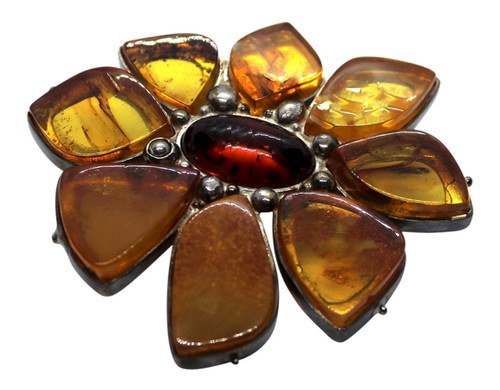 Vintage Baltic Amber Pendant: “Sopot”