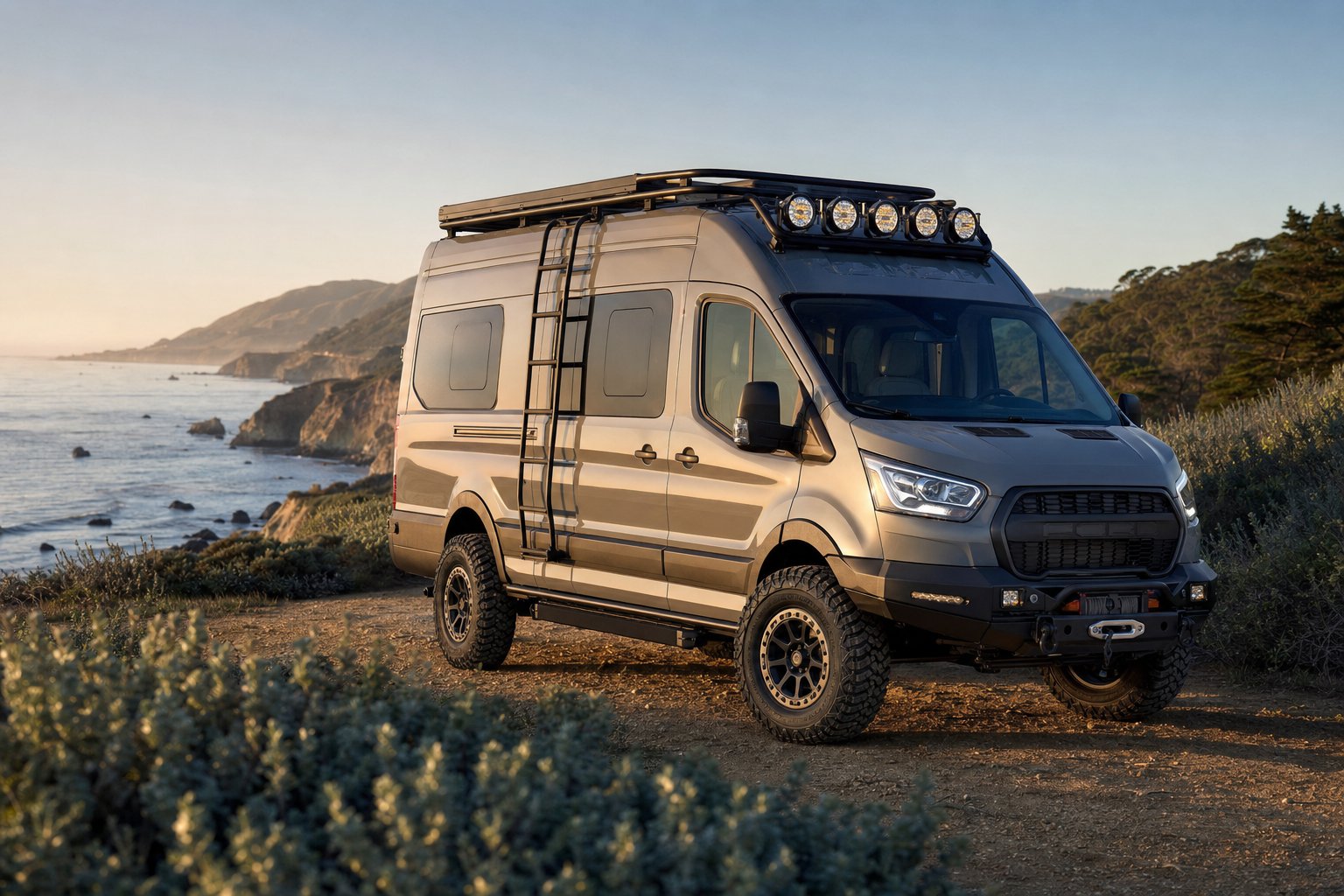 Fully equipped Ford Transit adventure van