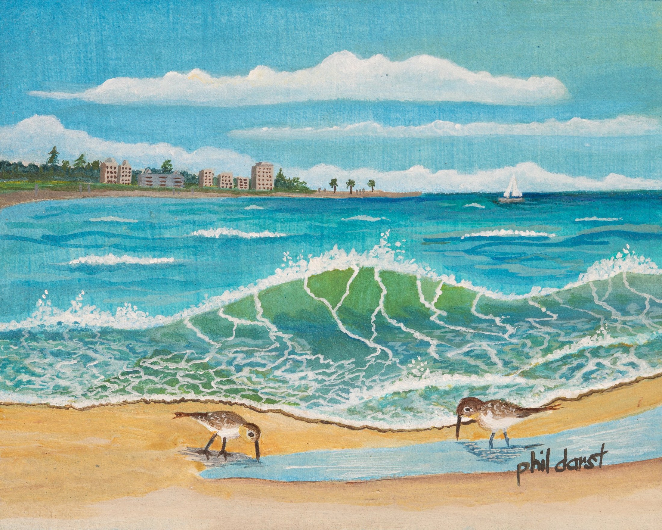 Florida Seacape of Turtle Beach - Art Print — Phil Darst Art