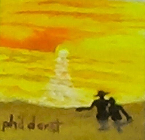Ocean sunset on the Gulf, view 2