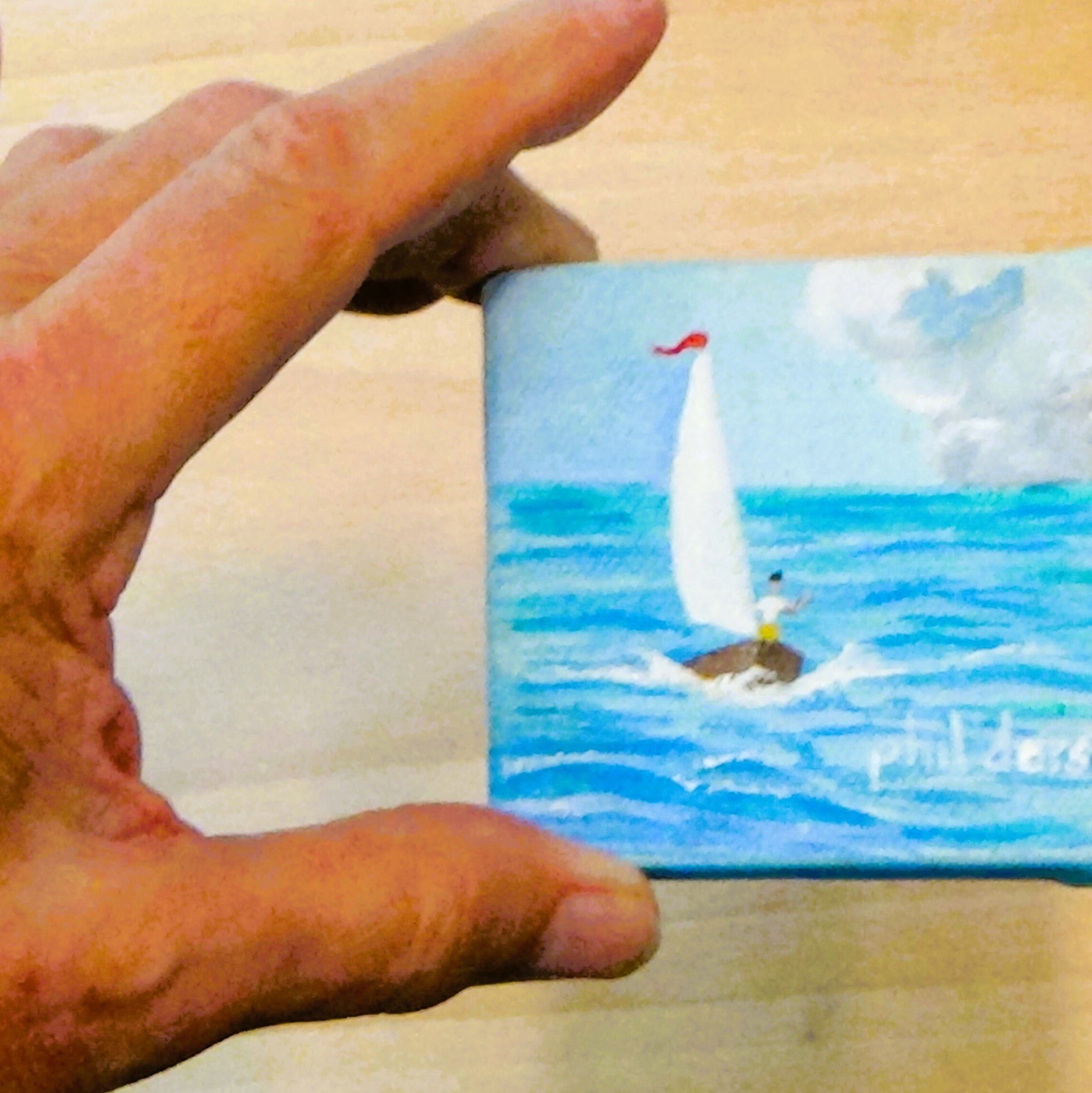 Sailboat on the sea, view 3