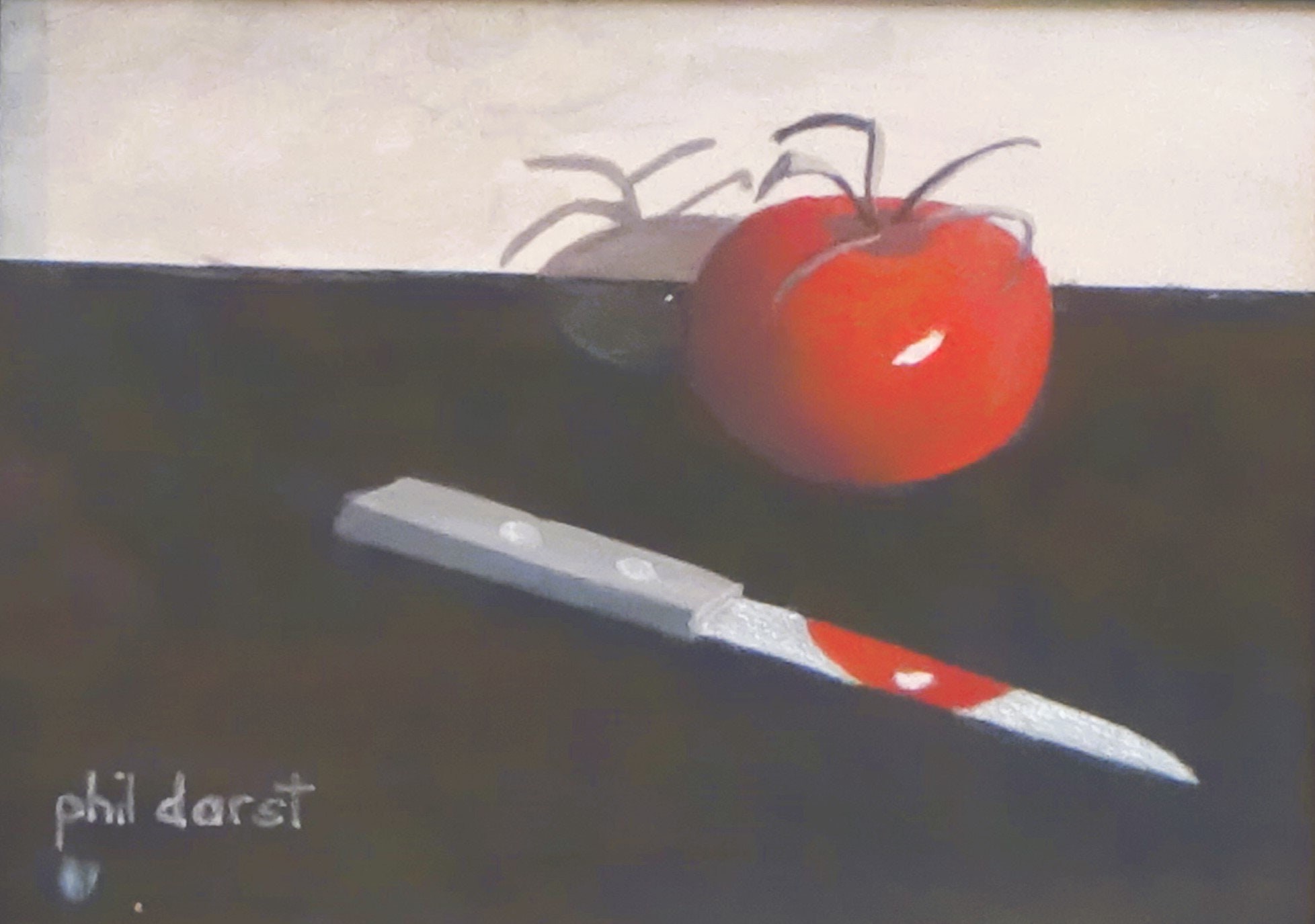 Juicy red tomato still life