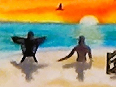 Golden Sunset Lifeguard Stand Pastel, view 3