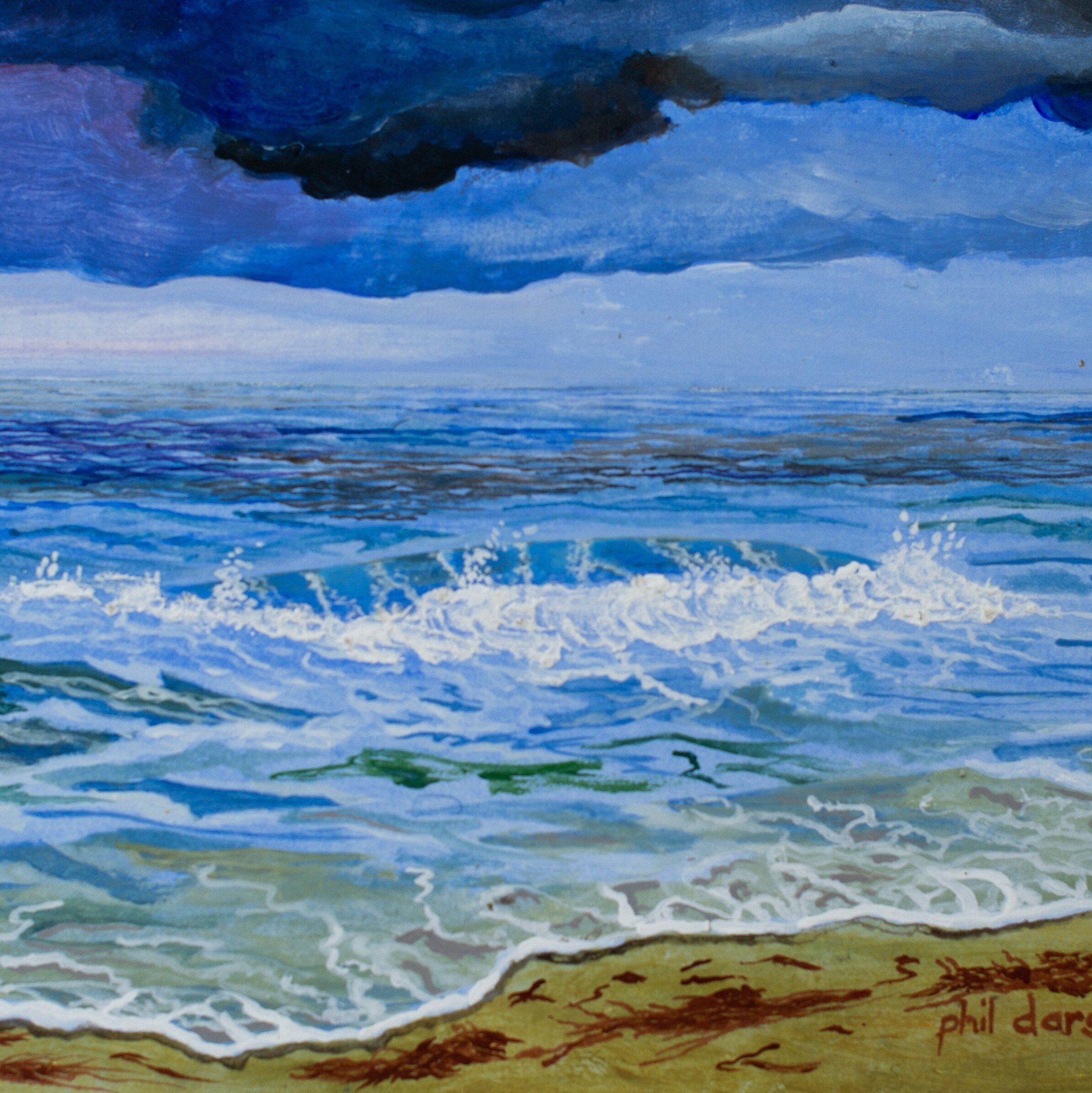 Ocean Waves wash up on a sunny Florida Beach - Coastal Art Print