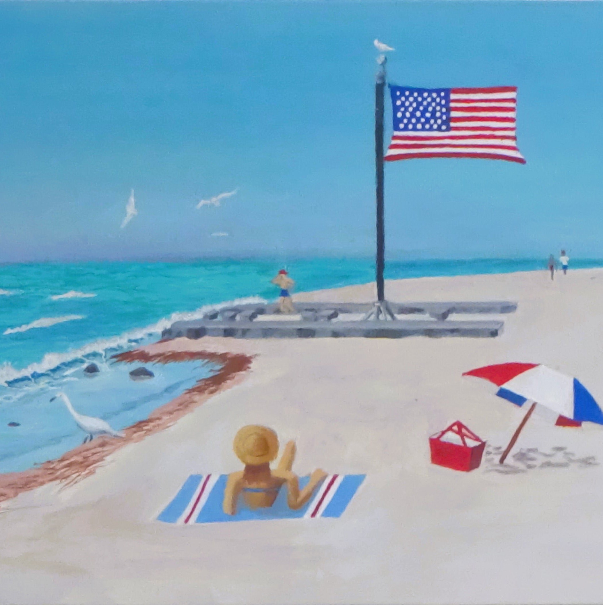 Patriotic Print: American Flag Soars high