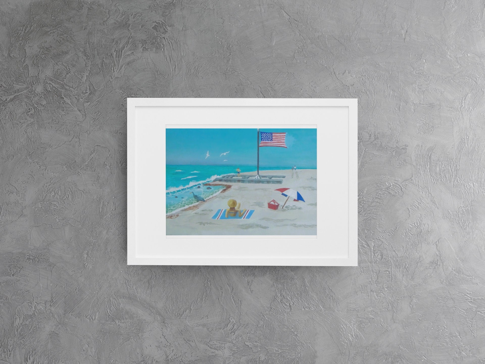 Patriotic Print: American Flag Soars high, view 3