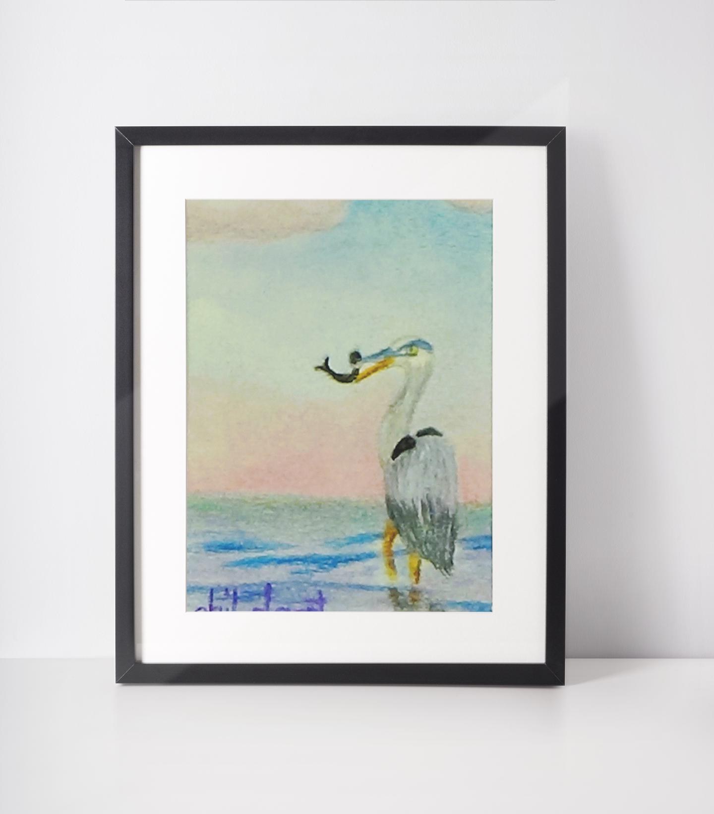 Pelican ceating fish, view 2