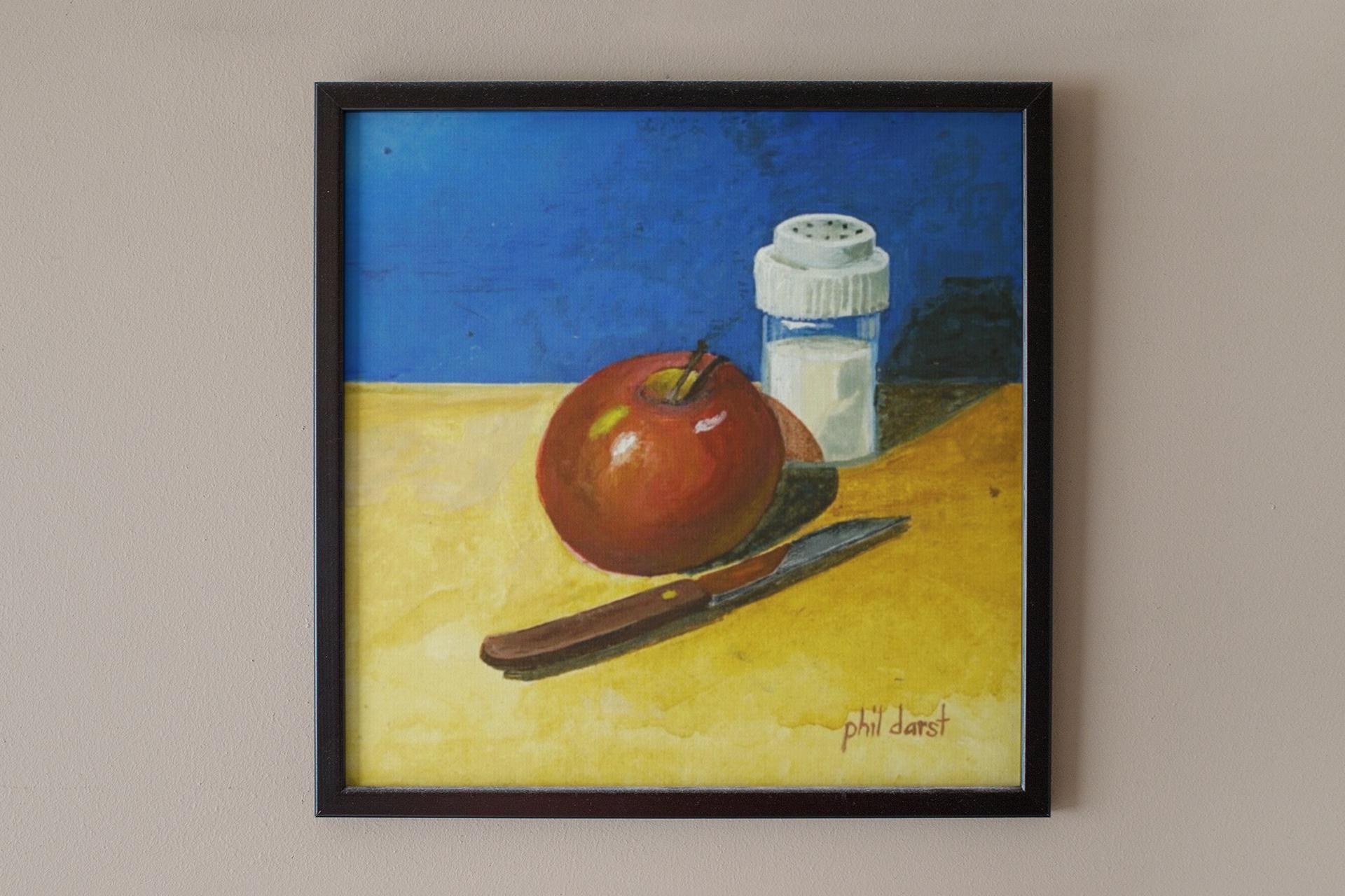 Tasty Apple still life acrylic painting, view 5