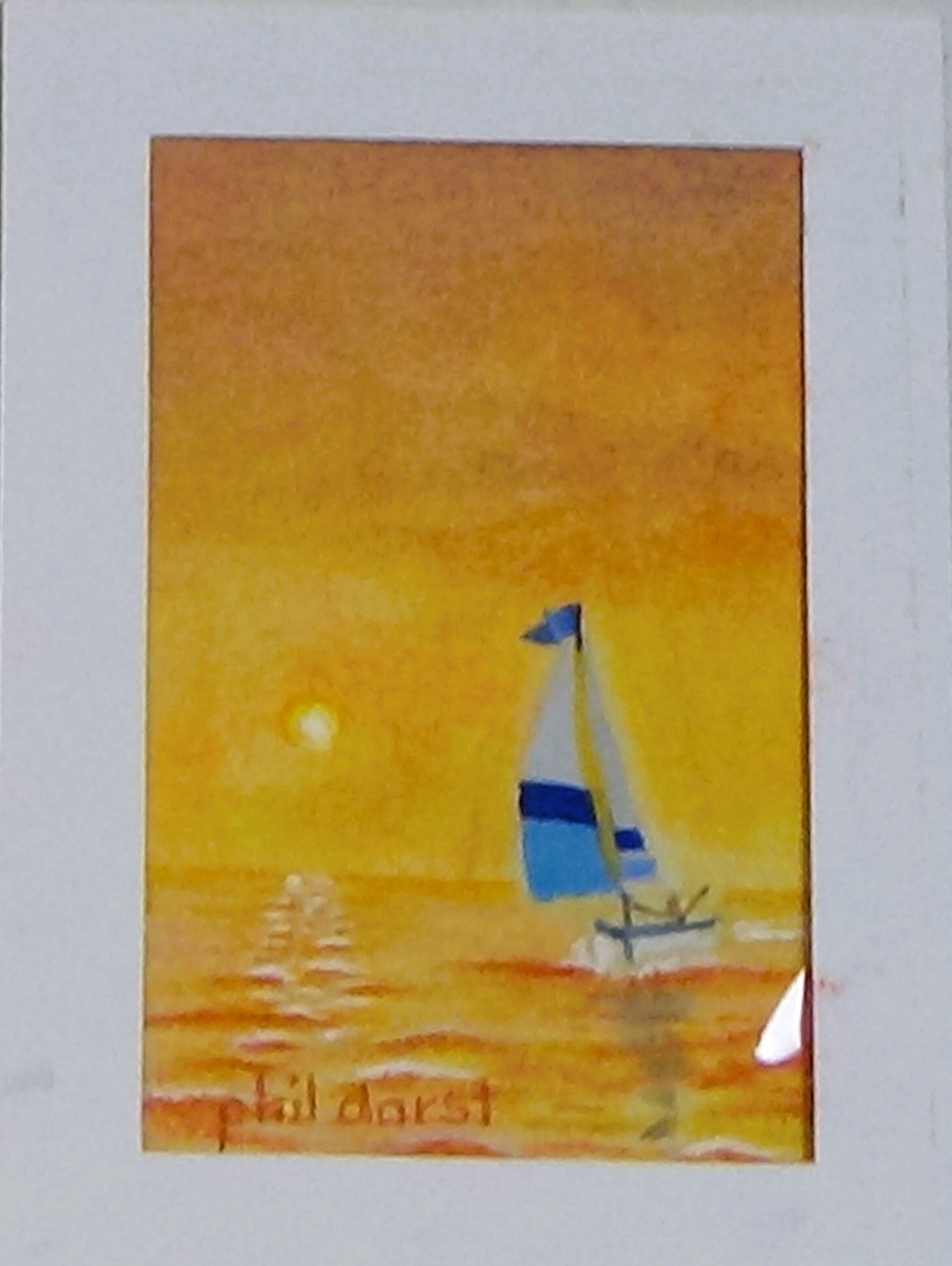 Sailboat on the Gulf, view 2