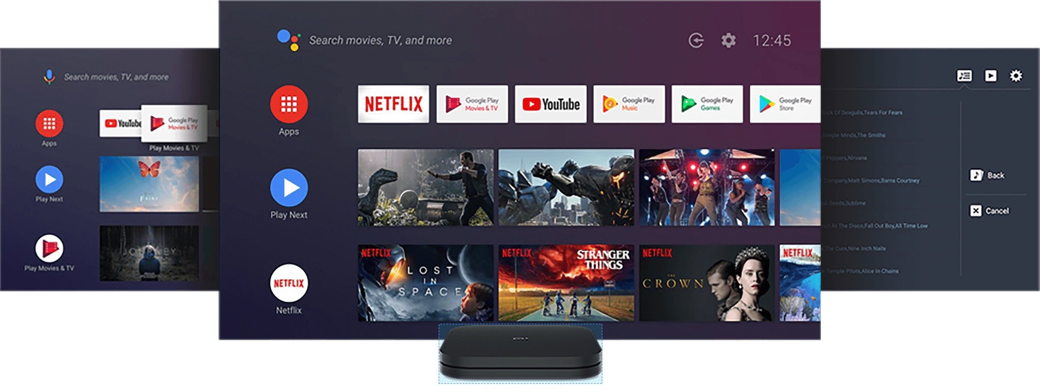 Digital media library shown on a tablet interface