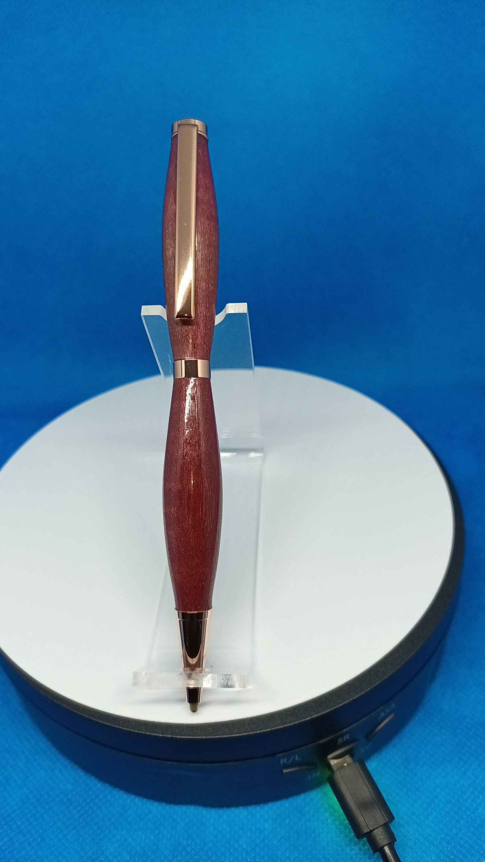 Handmade purple heart wood twist pen
