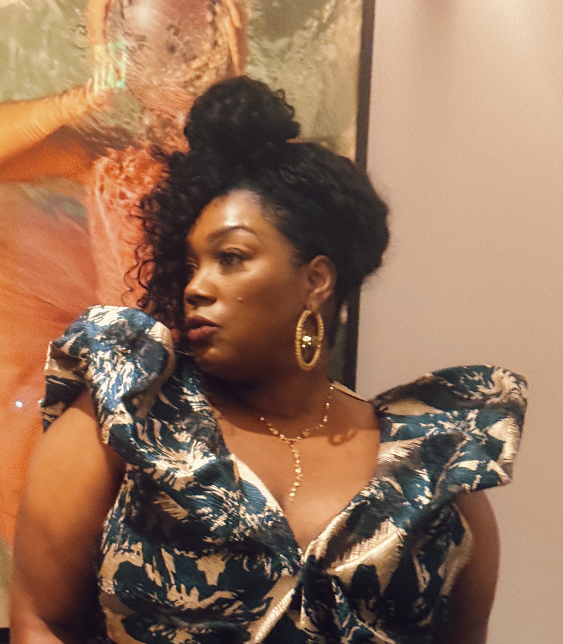 Lysette Titi in a mirrored editorial portrait