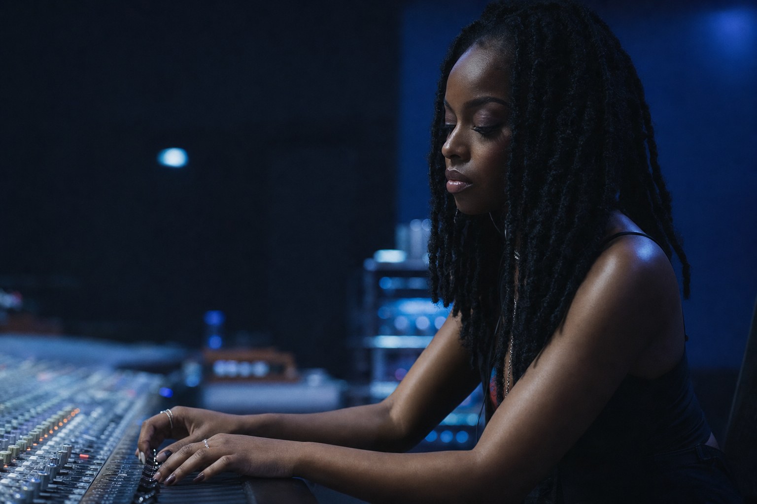 Lysette Titi in the studio