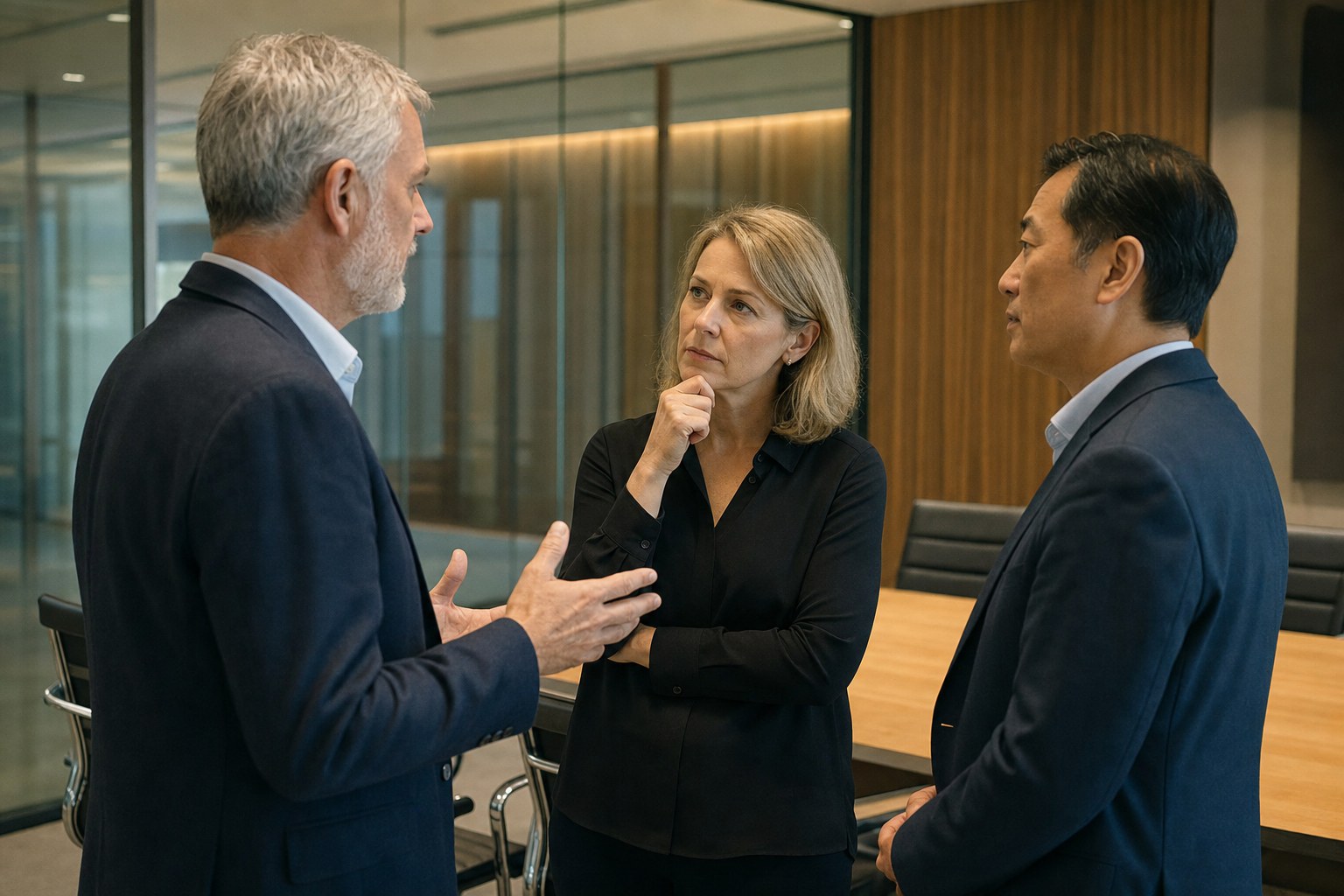 Senior leaders weighing a difficult choice in a candid discussion