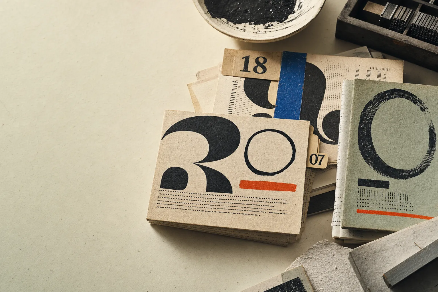 Monochrome editorial rule cards
