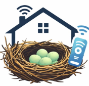 SavvyNests smart-home nest and eggs mark