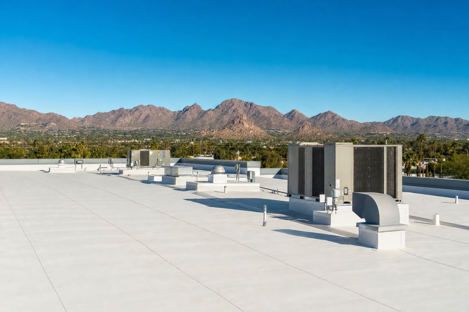 Arizona commercial roof with HVAC equipment