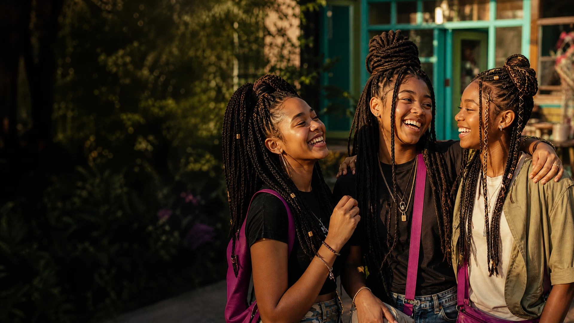 Young women from the It's Bigger Than Braids community