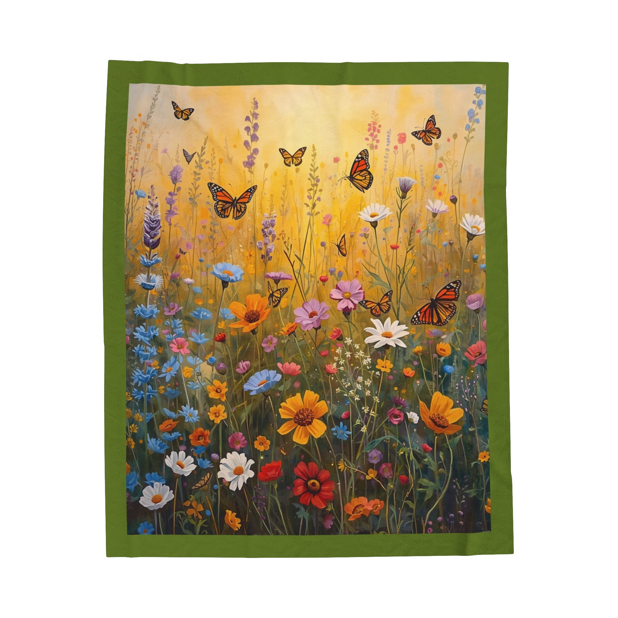 Butterfly Wildflower Blanket