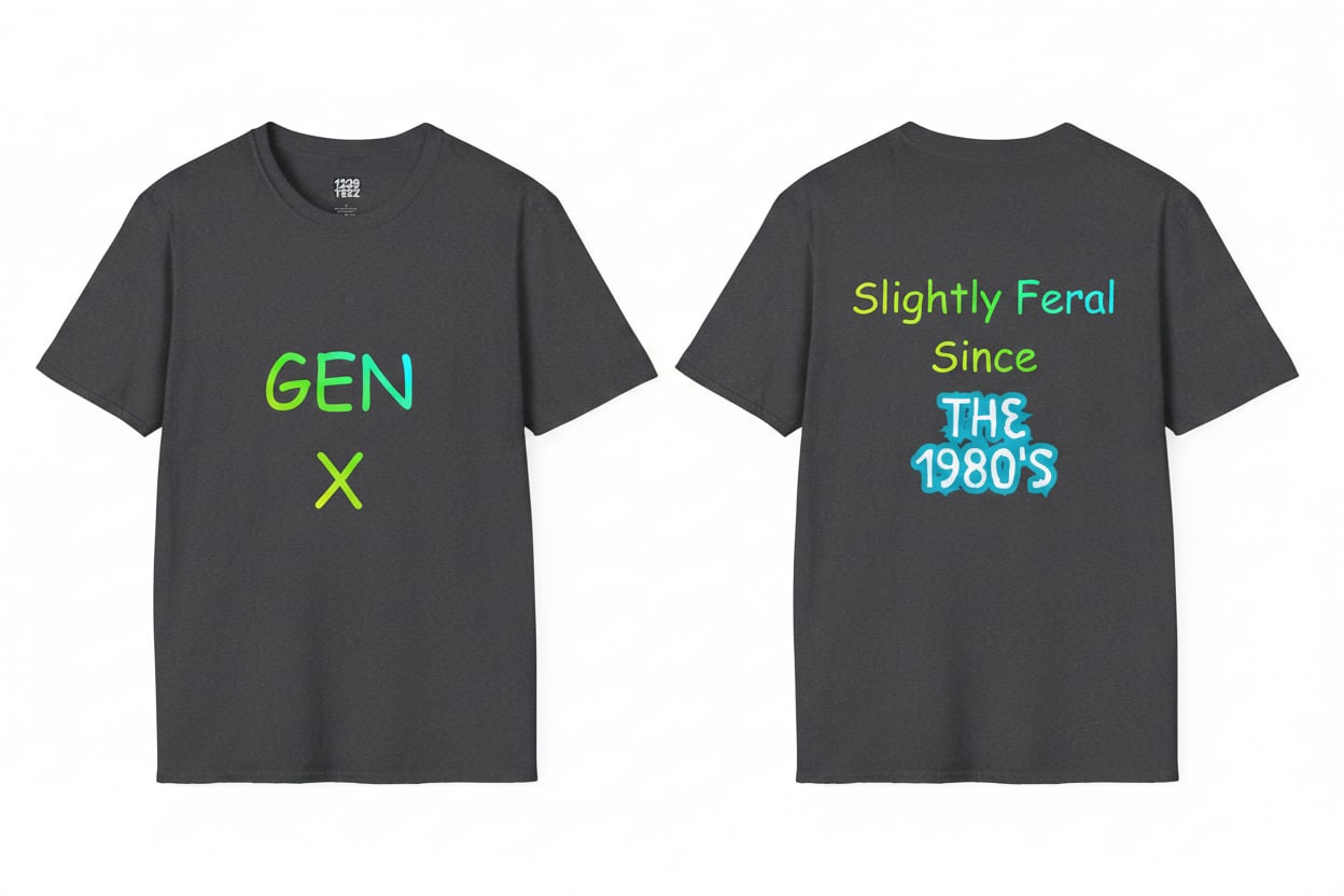 1228Teez Gen X Feral Since 80s graphic tee