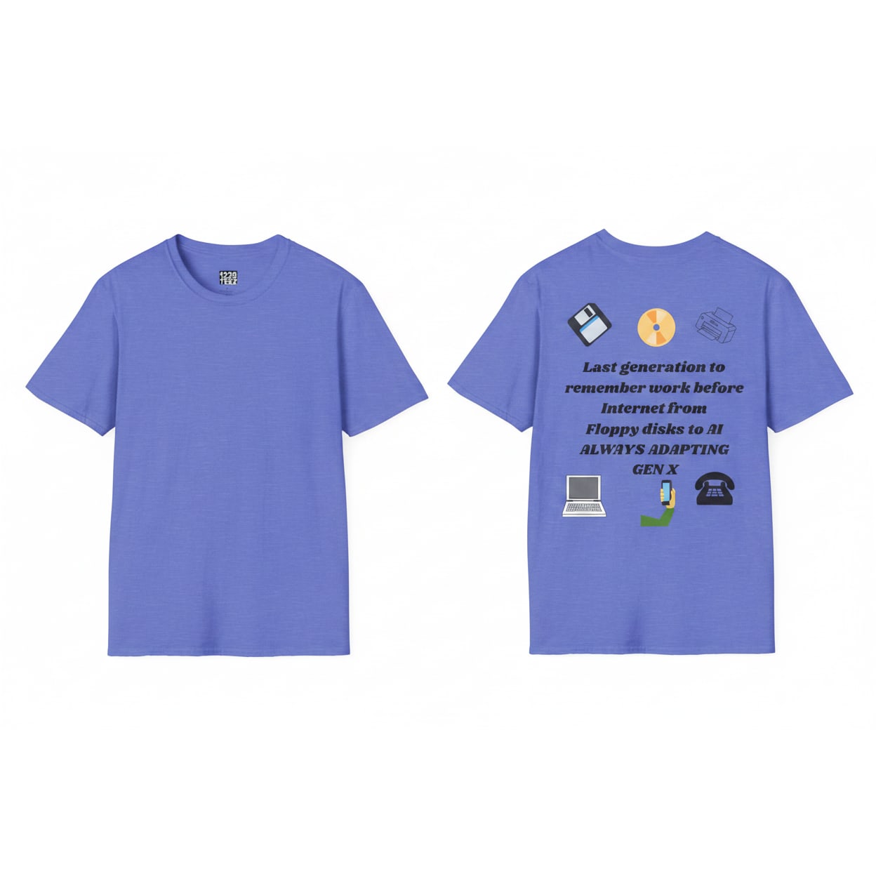 1228Teez Gen X Pre-AI graphic tee